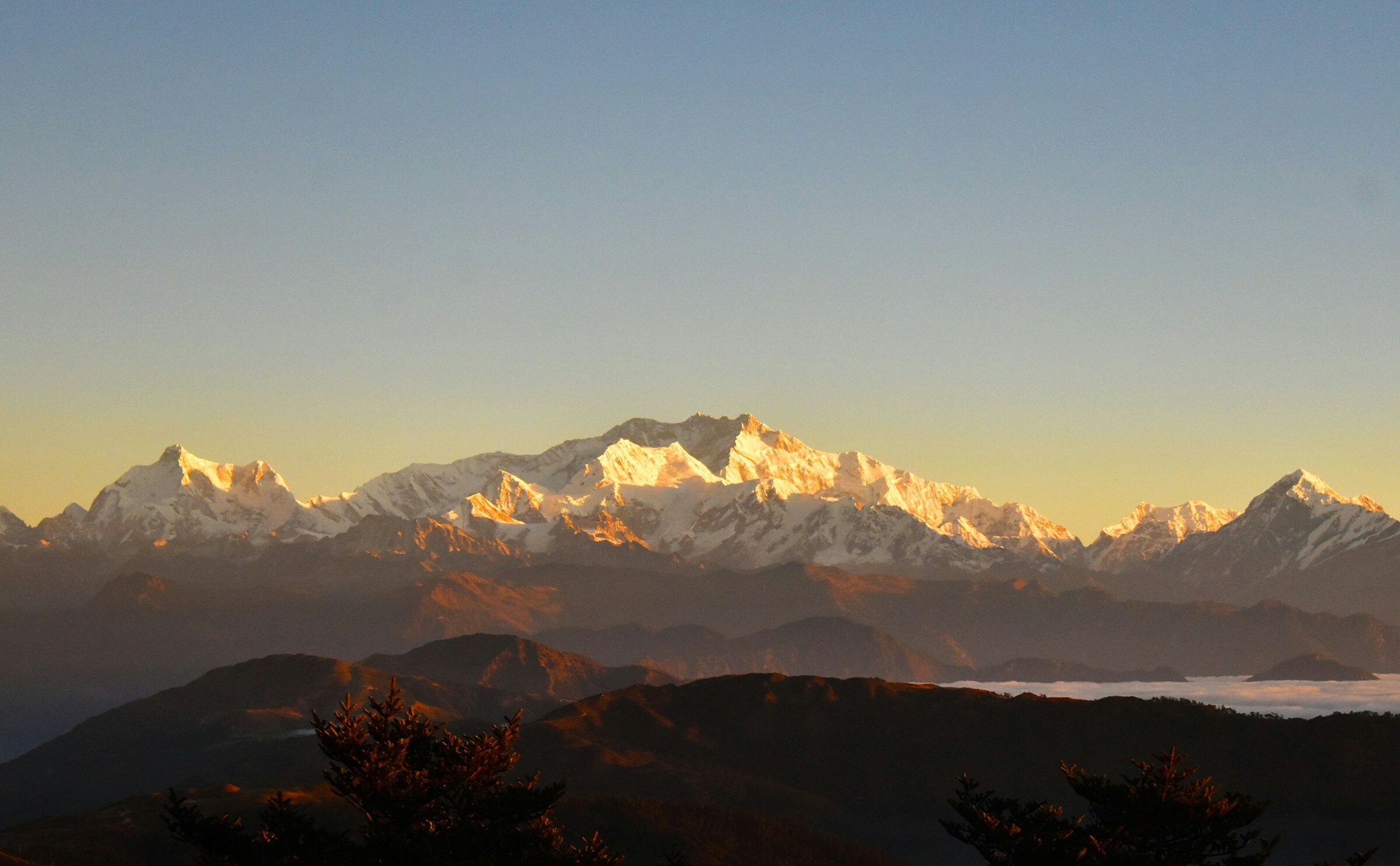 Dawn over the Kanchenjunga Himalaya